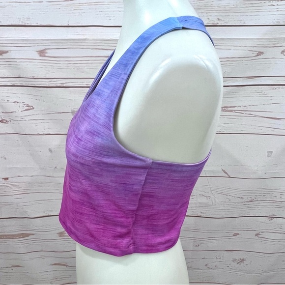 Evolution and Creation Ombre Space Dye Crop Tank Top Sports Bra - Picture 2 of 5